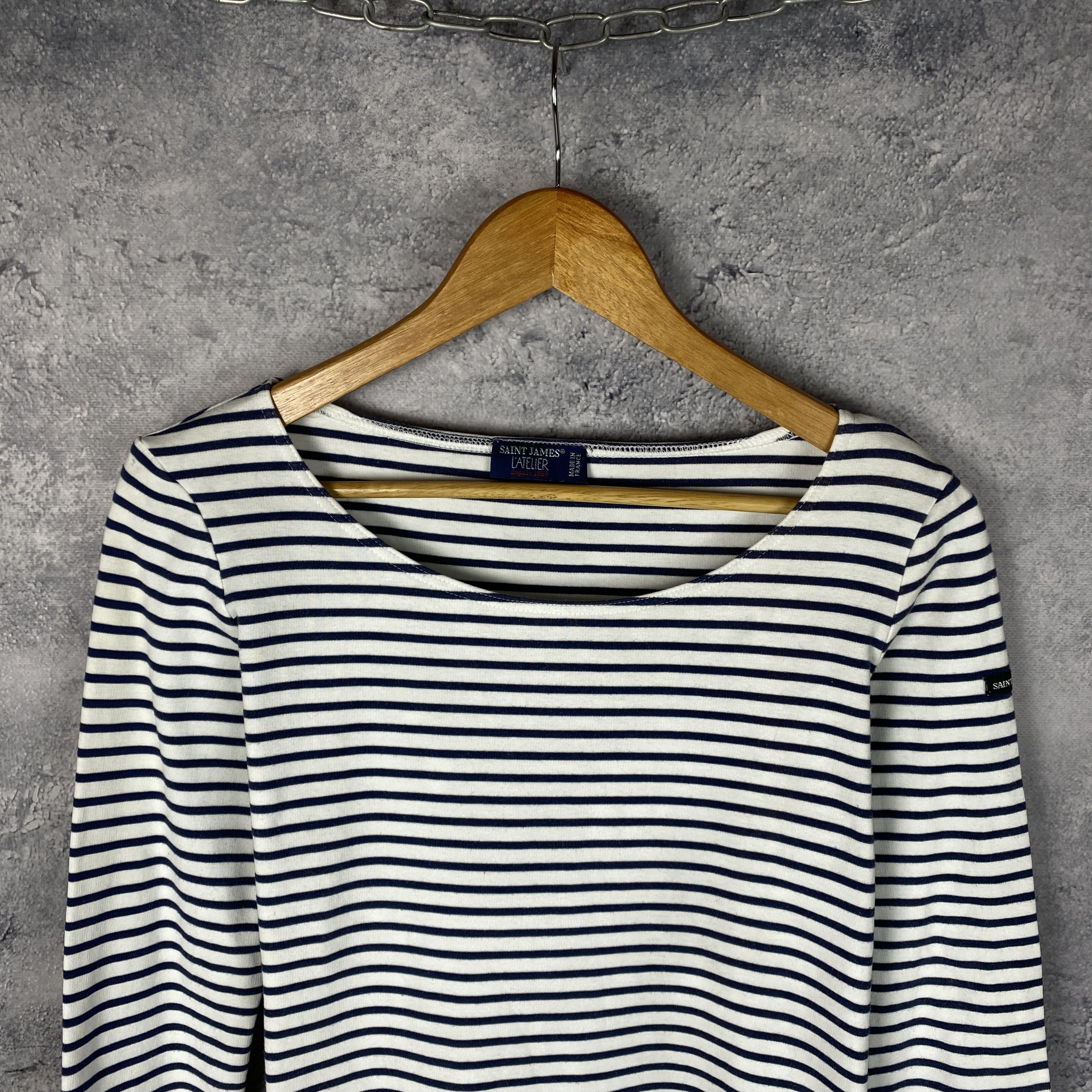 Saint James Saint James Striped Longsleeve Women's White Blue Size XXS Size XXS / US 00 / IT 34 - 2 Thumbnail