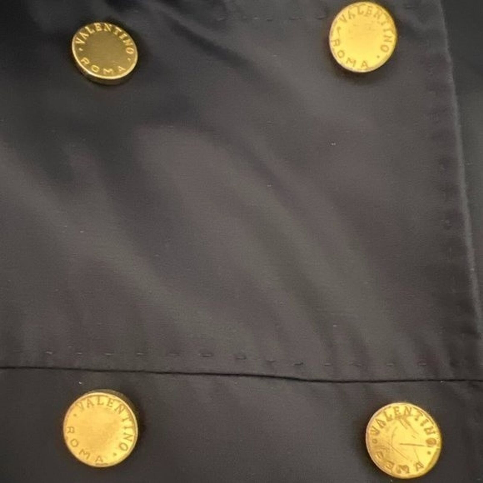 Valentino VALENTINO Navy Blue Satin Double Breasted Peacoat, M/IT44 Size M / US 6-8 / IT 42-44 - 7 Thumbnail