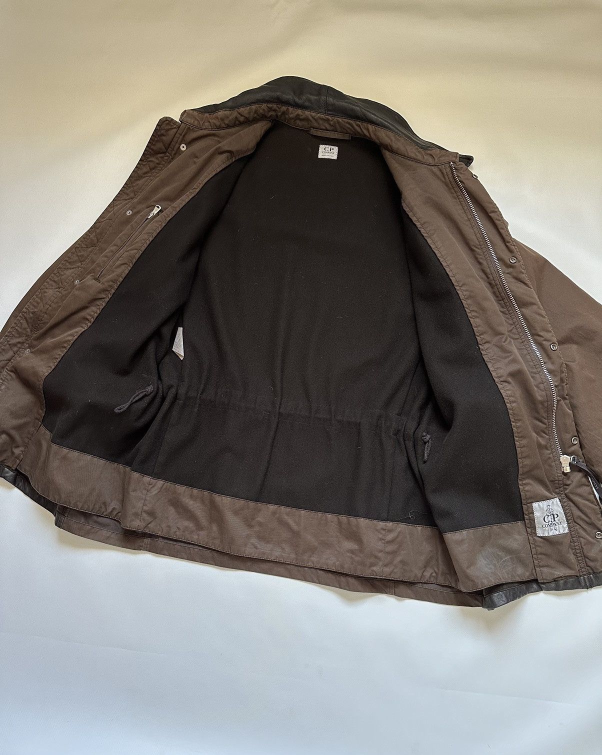 Vintage 2005AW C.P.COMPANY MADE IN ITARY LEATHER SWITCHING COAT Size US M / EU 48-50 / 2 - 15 Thumbnail