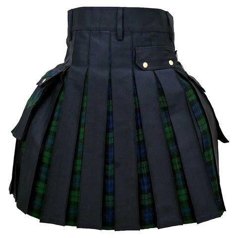 Other Modern Hybrid Kilt Tartan Black Watch Cross Stripes Size US 32 / EU 48 - 7 Thumbnail