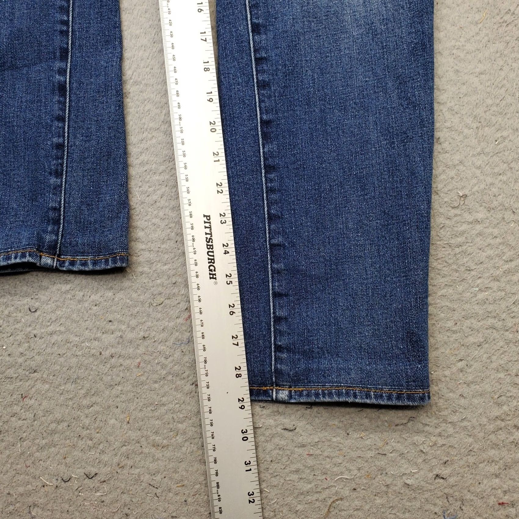 7 For All Mankind 7 For All Mankind Jeans Womens 32 Blue Denim Straight Slim Patch Logo Size 24" / US 00 / IT 34 - 4 Thumbnail