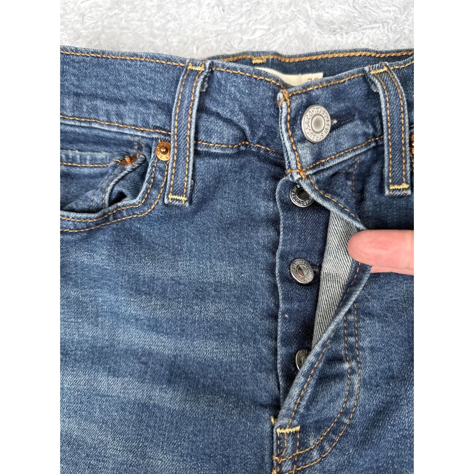 Levi's Levi's Jeans Wedgie Straight Womens 28x28 Blue High Rise Button Fly Stretch Denim Size 28" / US 6 / IT 42 - 5 Thumbnail
