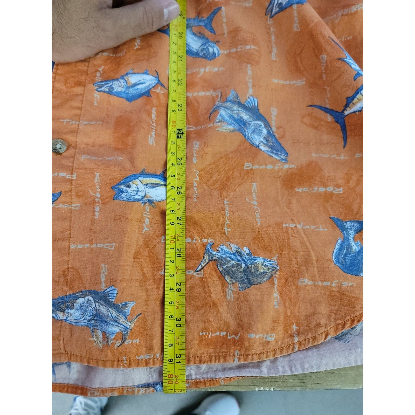 Columbia Columbia Mens XL Button Down Shirt Short Sleeve Ocean Print Size US XL / EU 56 / 4 - 11 Thumbnail