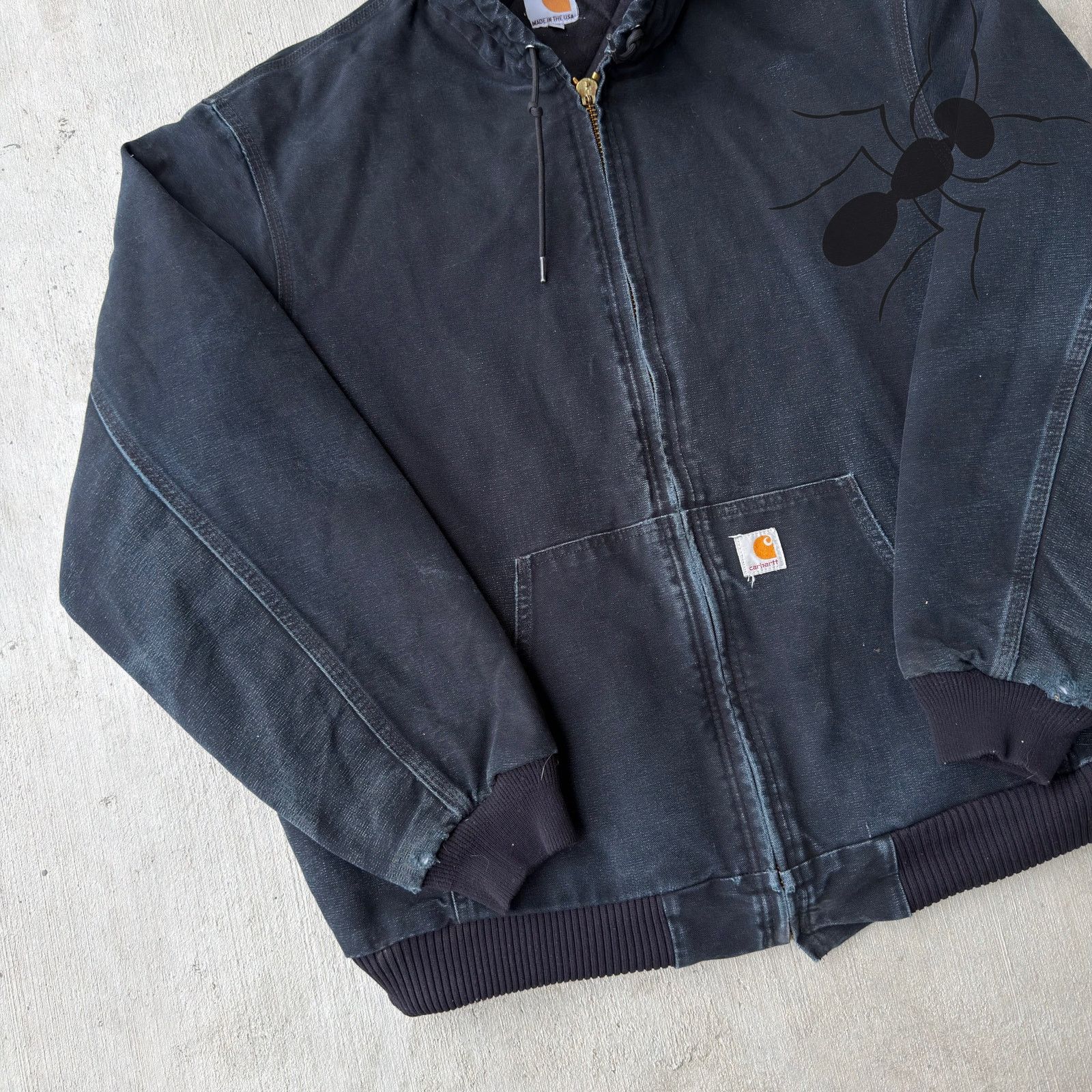 Carhartt × Vintage Carhartt J140 black hooded work wear jacket Size US XL / EU 56 / 4 - 2 Thumbnail