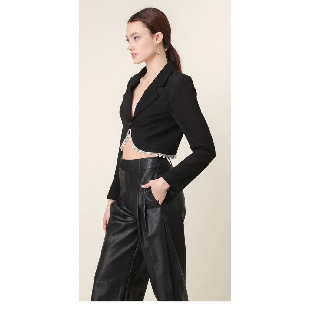 Designer NWT Line & Dot Vaughn Cropped Blazer XS $157 Size XS / US 0-2 / IT 36-38 - 5 Thumbnail