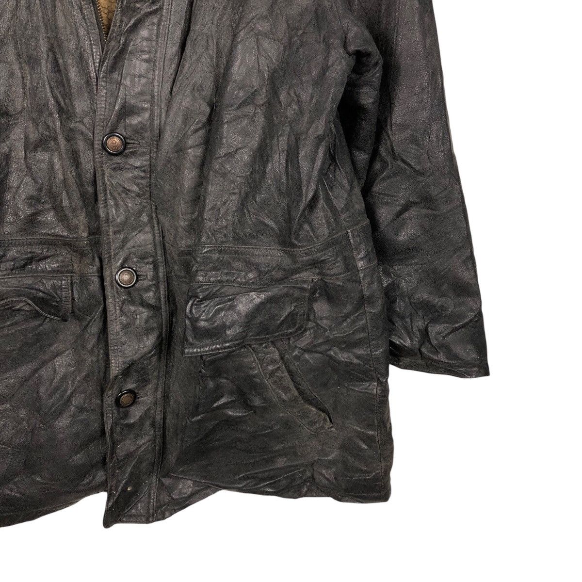 Vintage 📌Vintage 80's Biker Leather Jacket Parrton Blanket Military Size US M / EU 48-50 / 2 - 6 Thumbnail