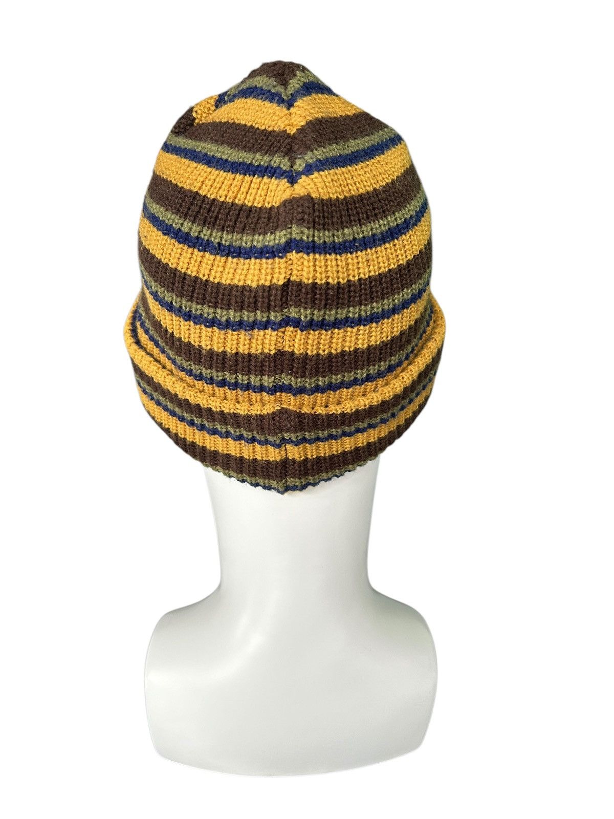 Japanese Brand × Kapital × Vintage Crochet Knitt stripe Beanie Hats Rare ☠️☠️ Size ONE SIZE - 4 Thumbnail