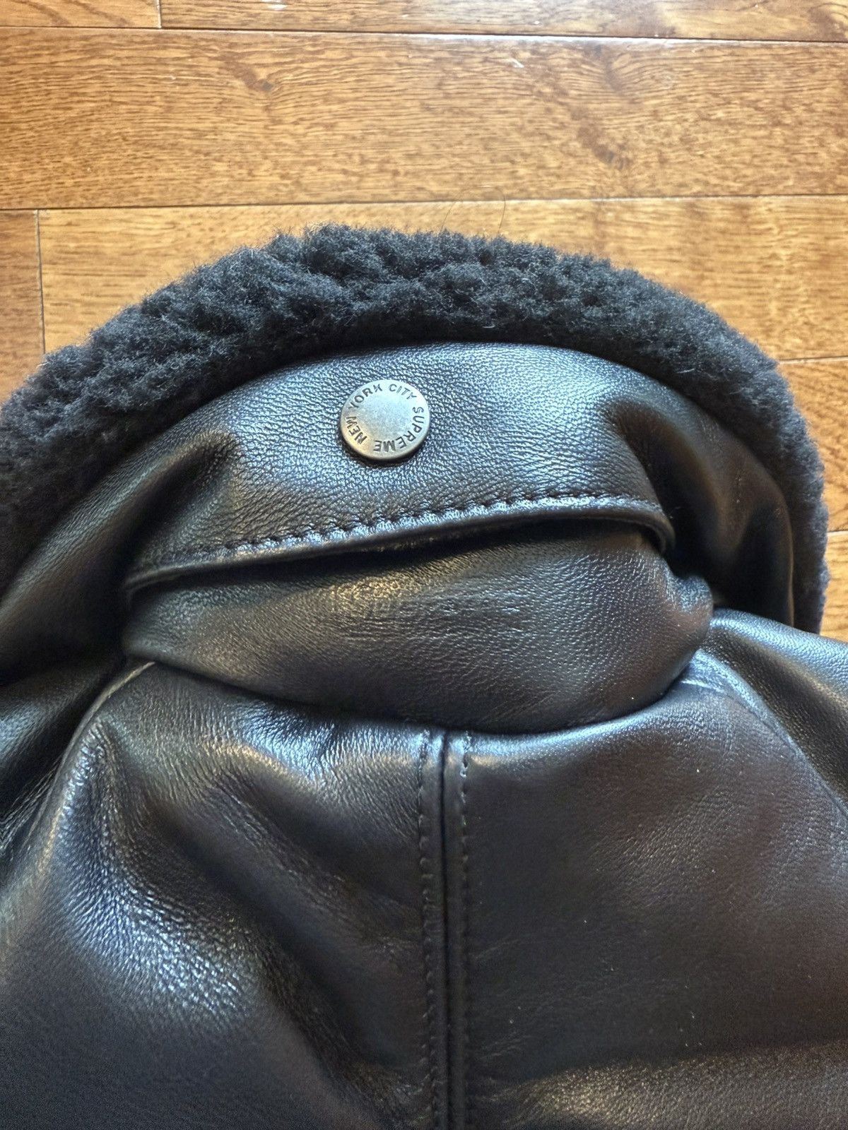 Schott × Supreme Supreme Schott Chevron Leather Down Puffer Jacket Size US L / EU 52-54 / 3 - 9 Thumbnail