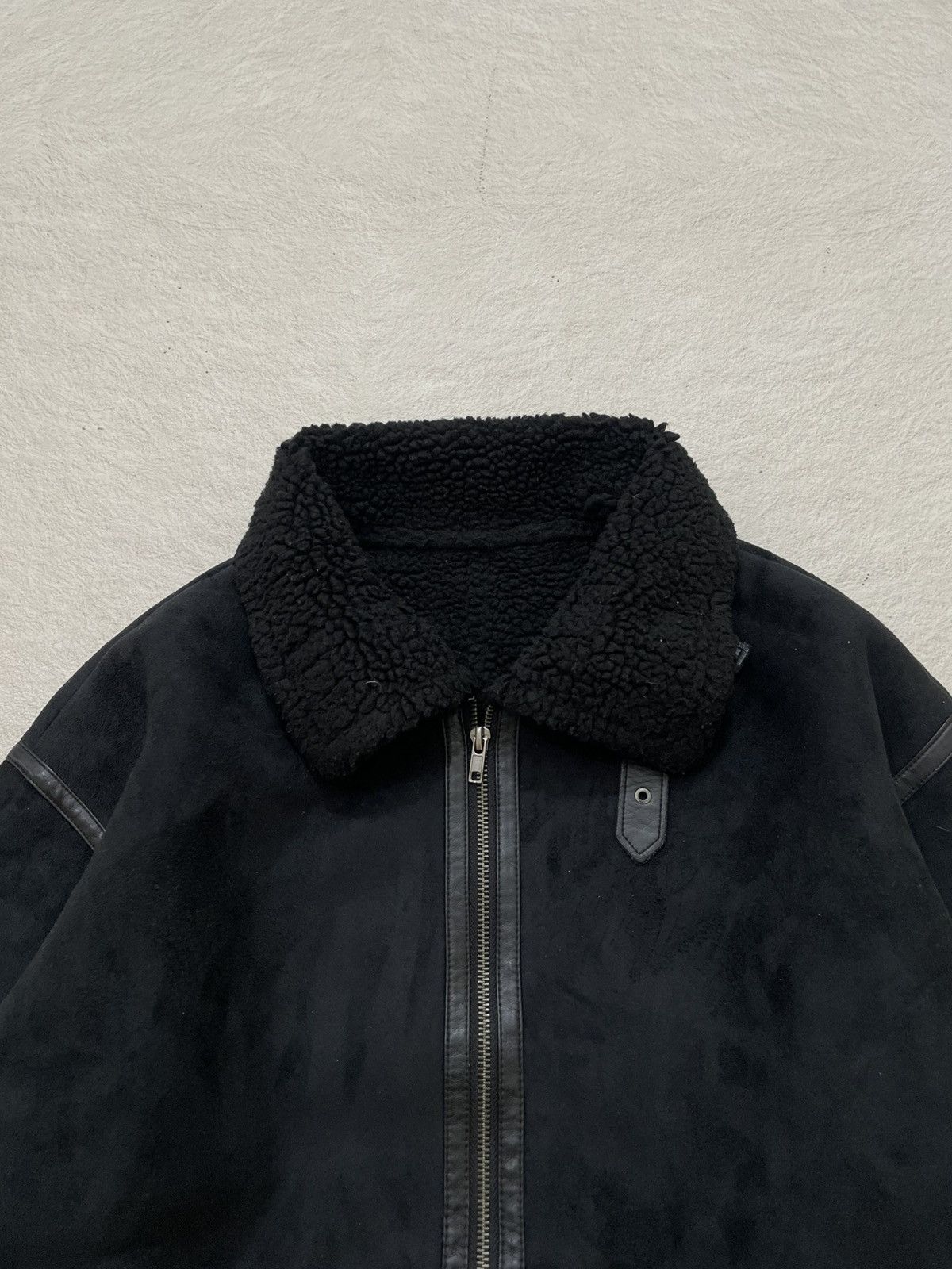Japanese Brand 2000s Black Shearling Style Jacket with Buckle Collar LGB Size US L / EU 52-54 / 3 - 6 Thumbnail
