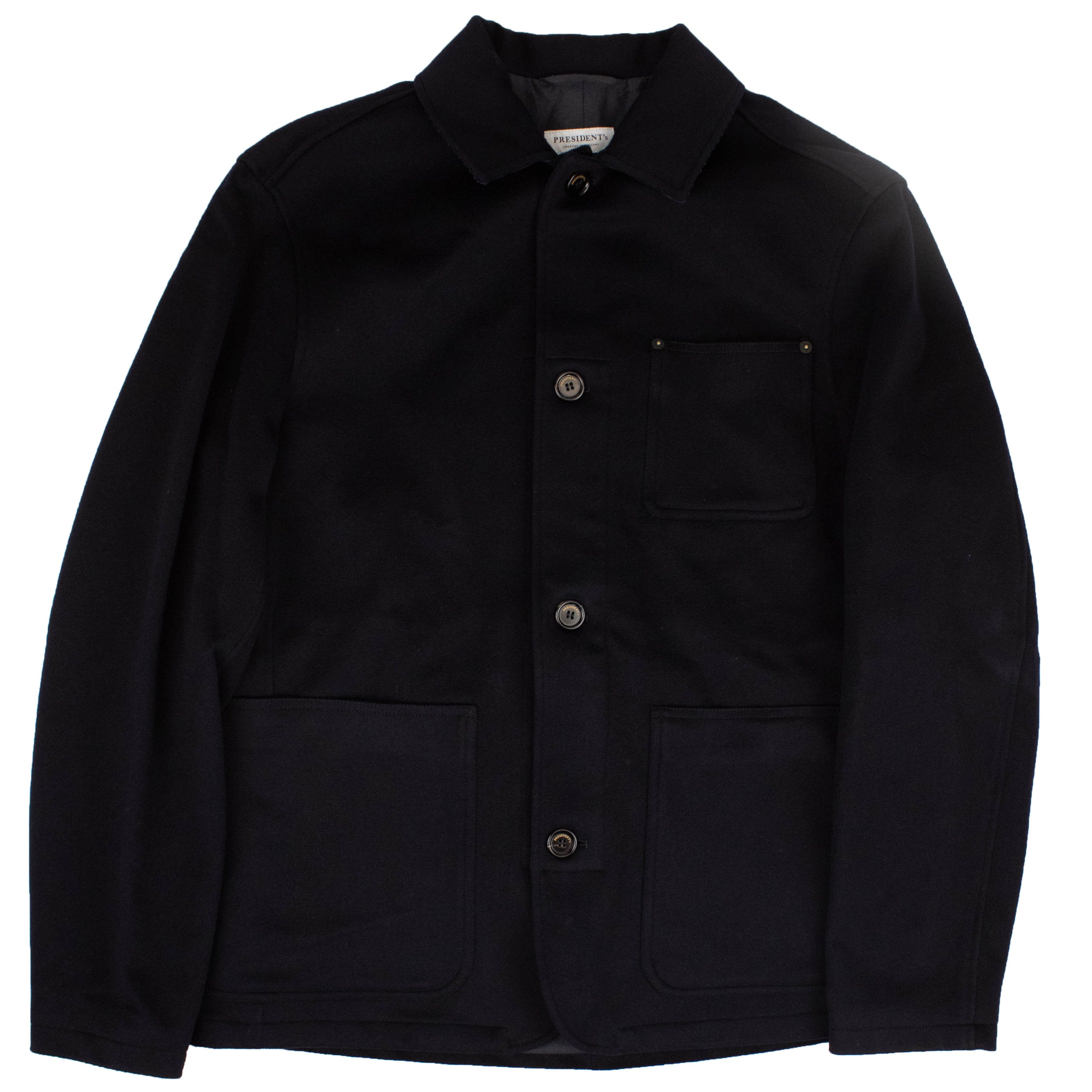 image of Presidents Navy Blue Ternak Loro Piana Wool Jacket Size L, Men's