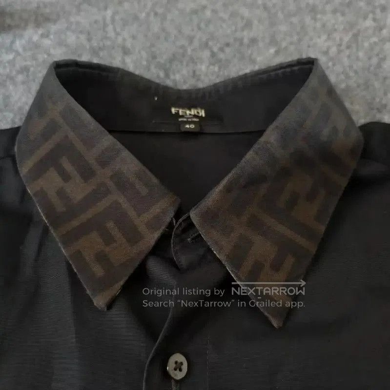 Fendi Fendi Black Cotton Long Sleeve Shirt for Men . Size US L / EU 52-54 / 3 - 5 Thumbnail