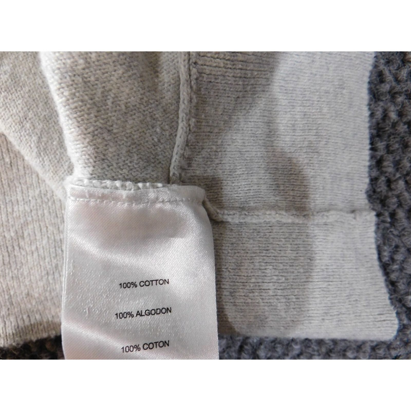 Jones New York Jones New York Womens Sweater 1X Plus Gray Turtleneck Pullover Raglan Sleeve 3/4 Open-Knit Cotton Logo Casual Modern Stretch V-Neck N/A Size XL / US 12-14 / IT 48-50 - 6 Thumbnail