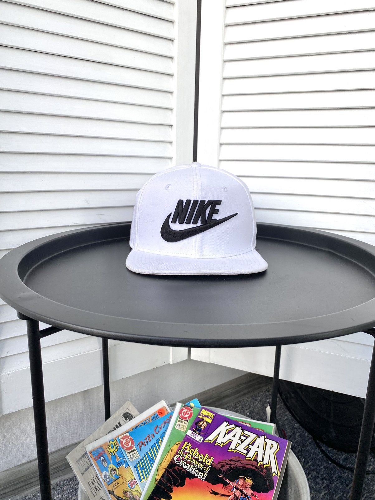 Nike Nike Pro Big Logo Swoosh Snapback 3D White Cap Hat Size ONE SIZE - 2 Thumbnail