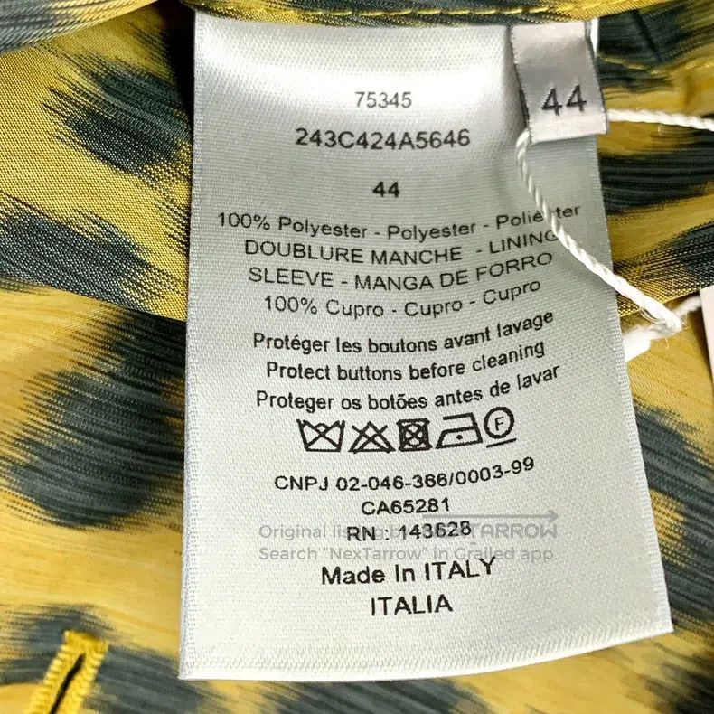 Dior Dior Yellow leopard round-neck single-breasted long-sleeve Size US S / EU 44-46 / 1 - 6 Thumbnail