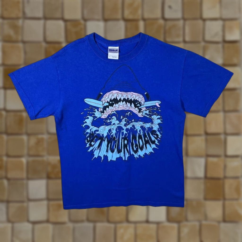 Gildan Set Your Goals Melodic Hardcore Pop Punk Band Spellout Graphic T-Shirt Small Blue Mens Short Sleeve Cotton Gildan Size US S / EU 44-46 / 1 - 1 Thumbnail