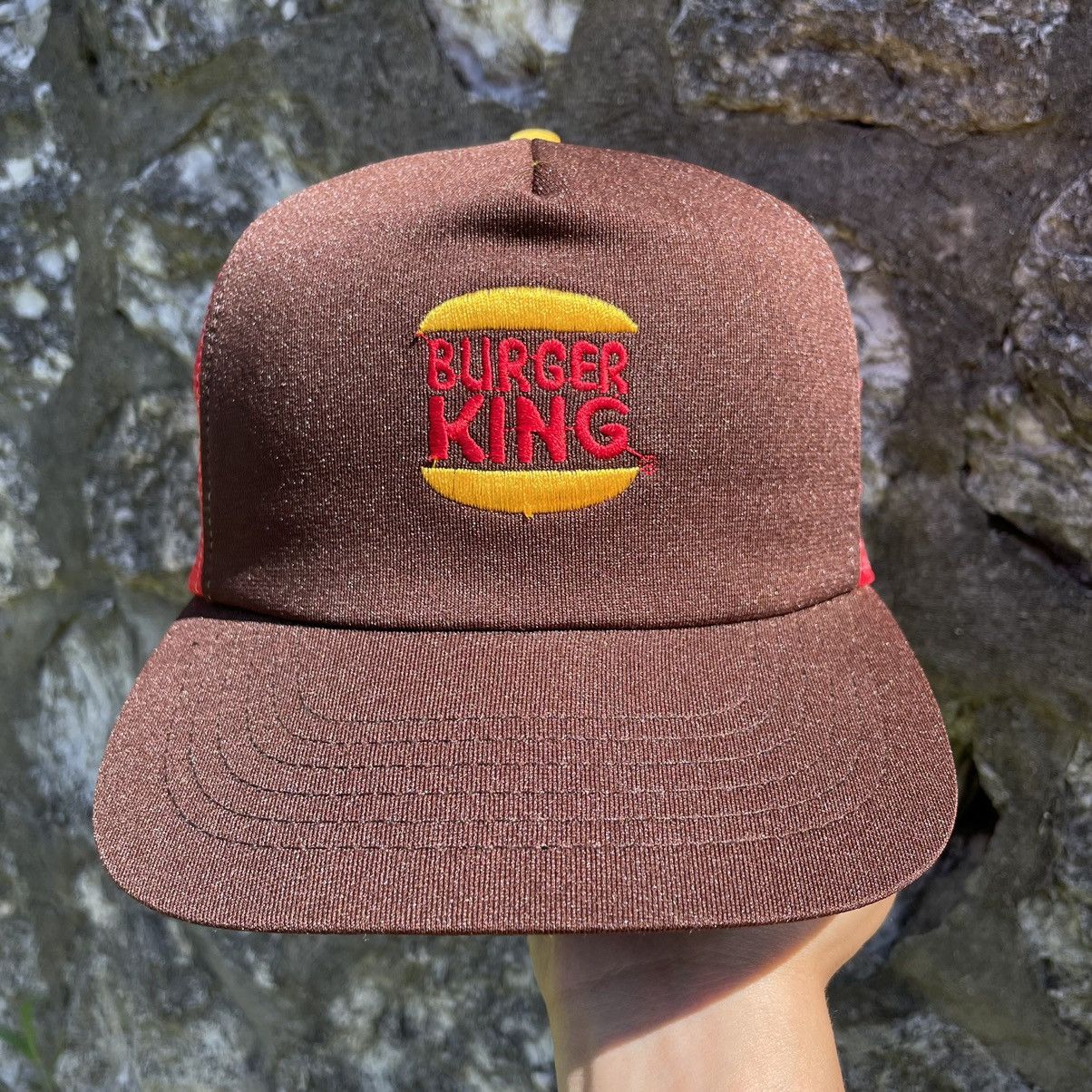Other Vintage 80s Burger King Logo Trucker Hat Snapback Brown Red Size ONE SIZE - 1 Thumbnail
