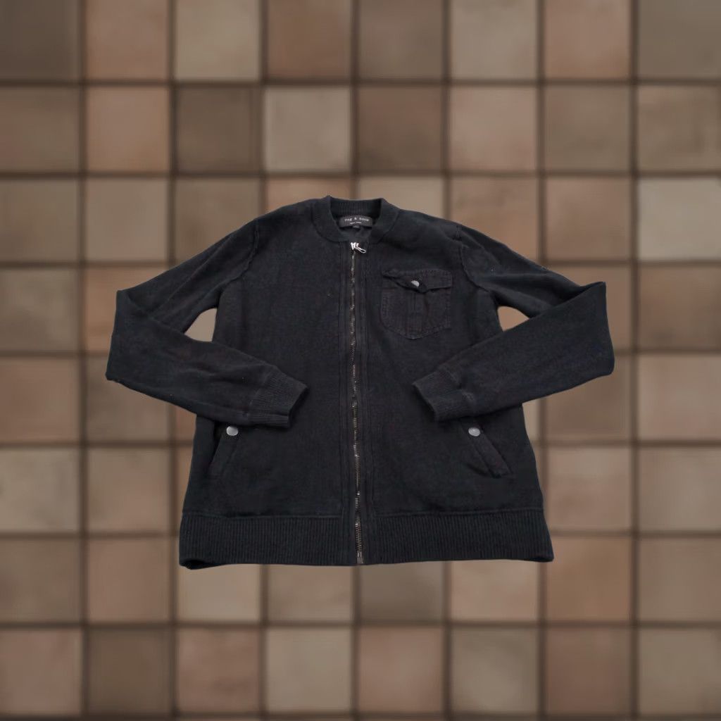 Rag & Bone rag & bone Jacket Womens M Black Wool Blend Lightweight Stretch Outdoors Casual Size M / US 6-8 / IT 42-44 - 1 Thumbnail
