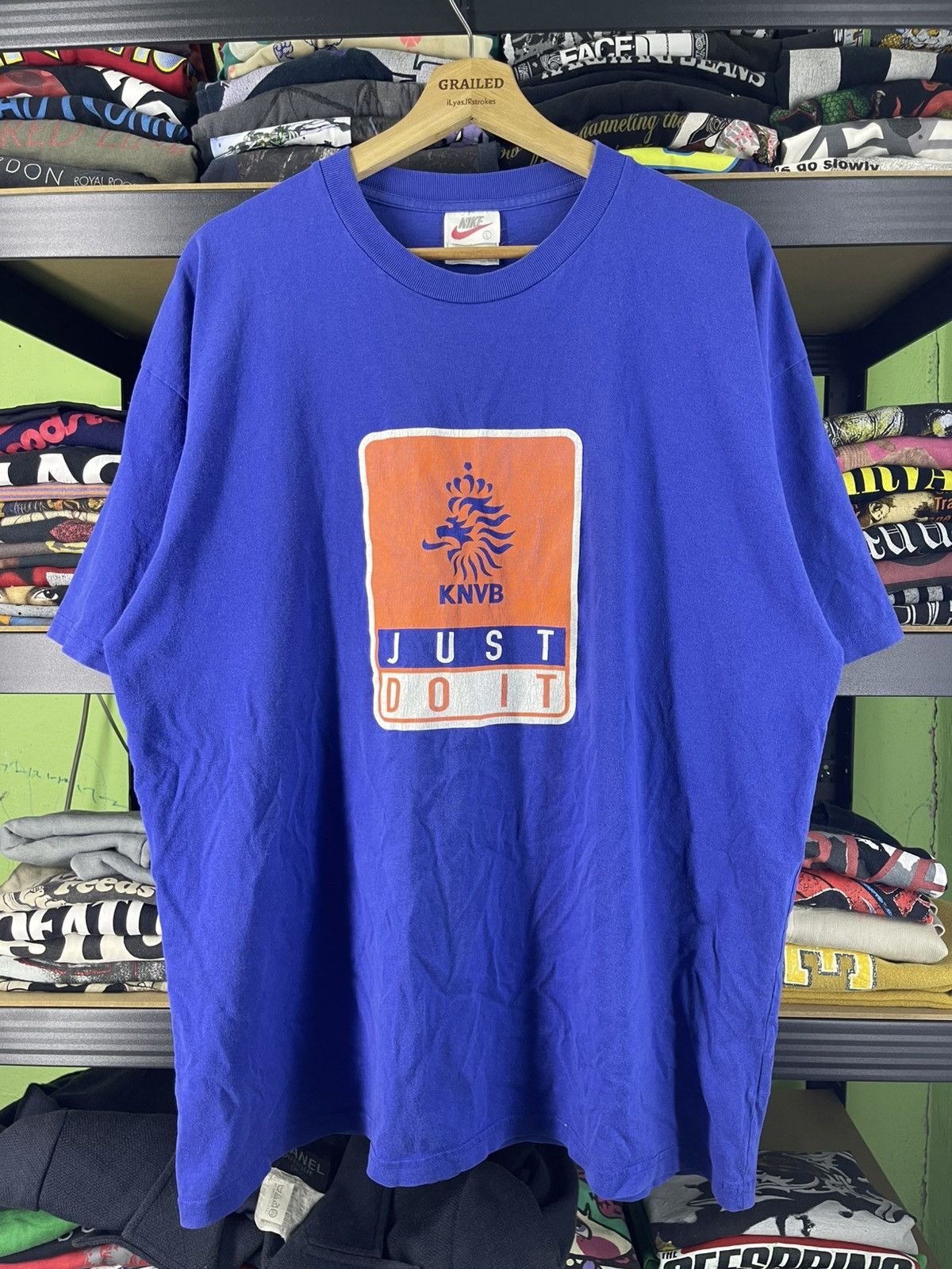 Nike Vintage 90's Nike KNVB Netherlands Just Do It T-Shirt Size US L / EU 52-54 / 3 - 1 Thumbnail