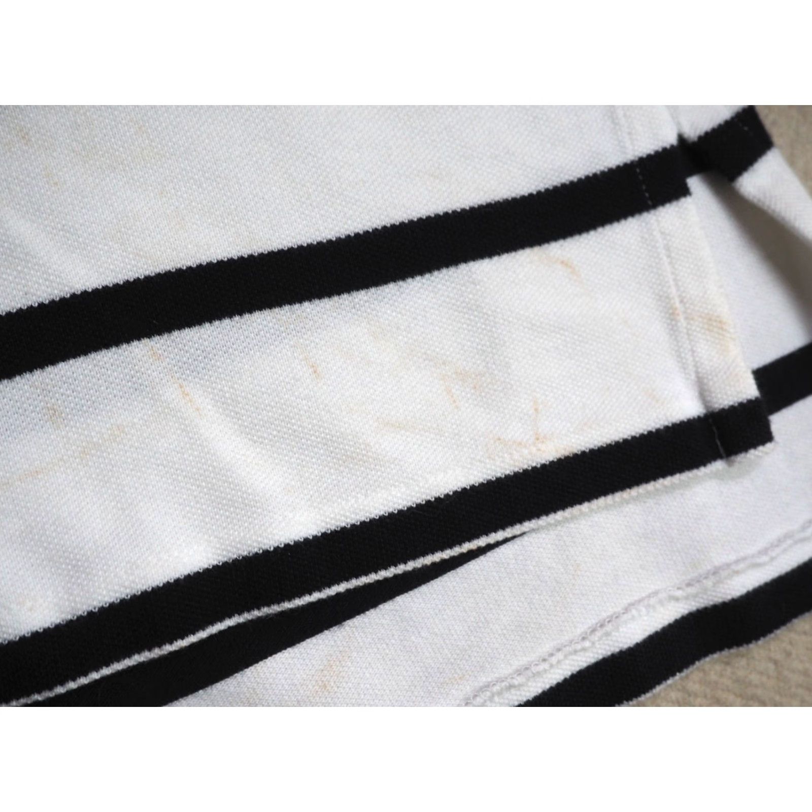 Polo Ralph Lauren VTG Polo Ralph Lauren Polo Shirt White Black Striped Horse Pony Logo Mens L 90s Vintage Casual Shirt Size US L / EU 52-54 / 3 - 7 Thumbnail