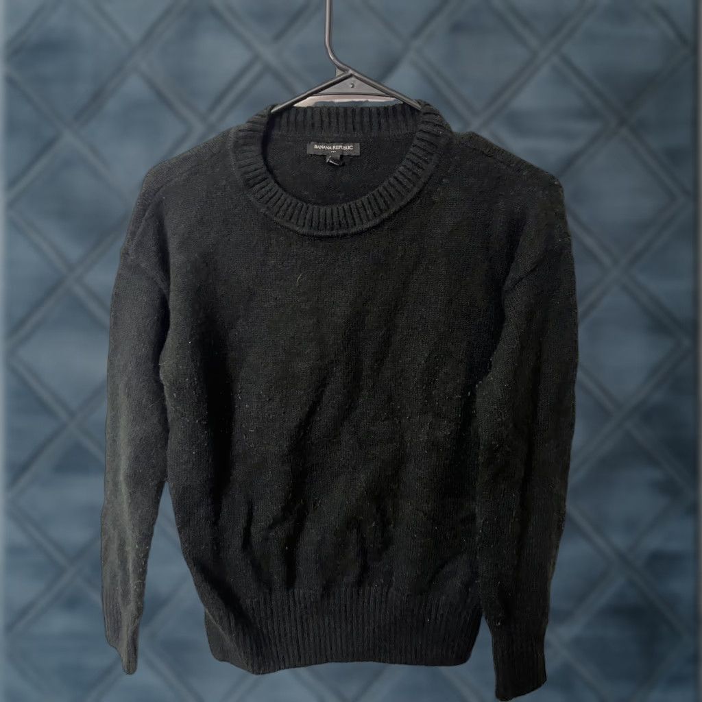 Banana Republic Banana Republic Women Size Small Crew Neck Sweater Black Acrylic Blend Size S / US 4 / IT 40 - 1 Thumbnail