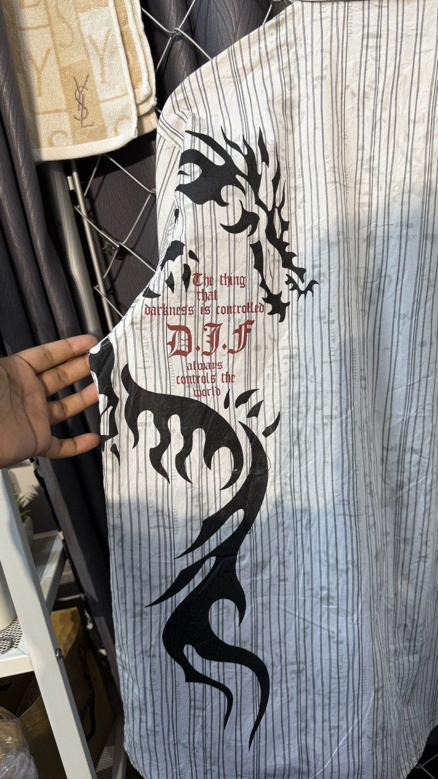 Vintage Y2K D.J FREE DRAGON AOP SHIRT Size US L / EU 52-54 / 3 - 7 Thumbnail