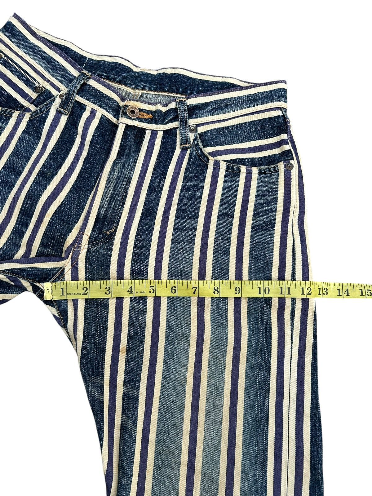 Kapital Vintage Edwin 505 Selvedge Stripe Japanese Denim Jeans Size US 32 / EU 48 - 14 Thumbnail