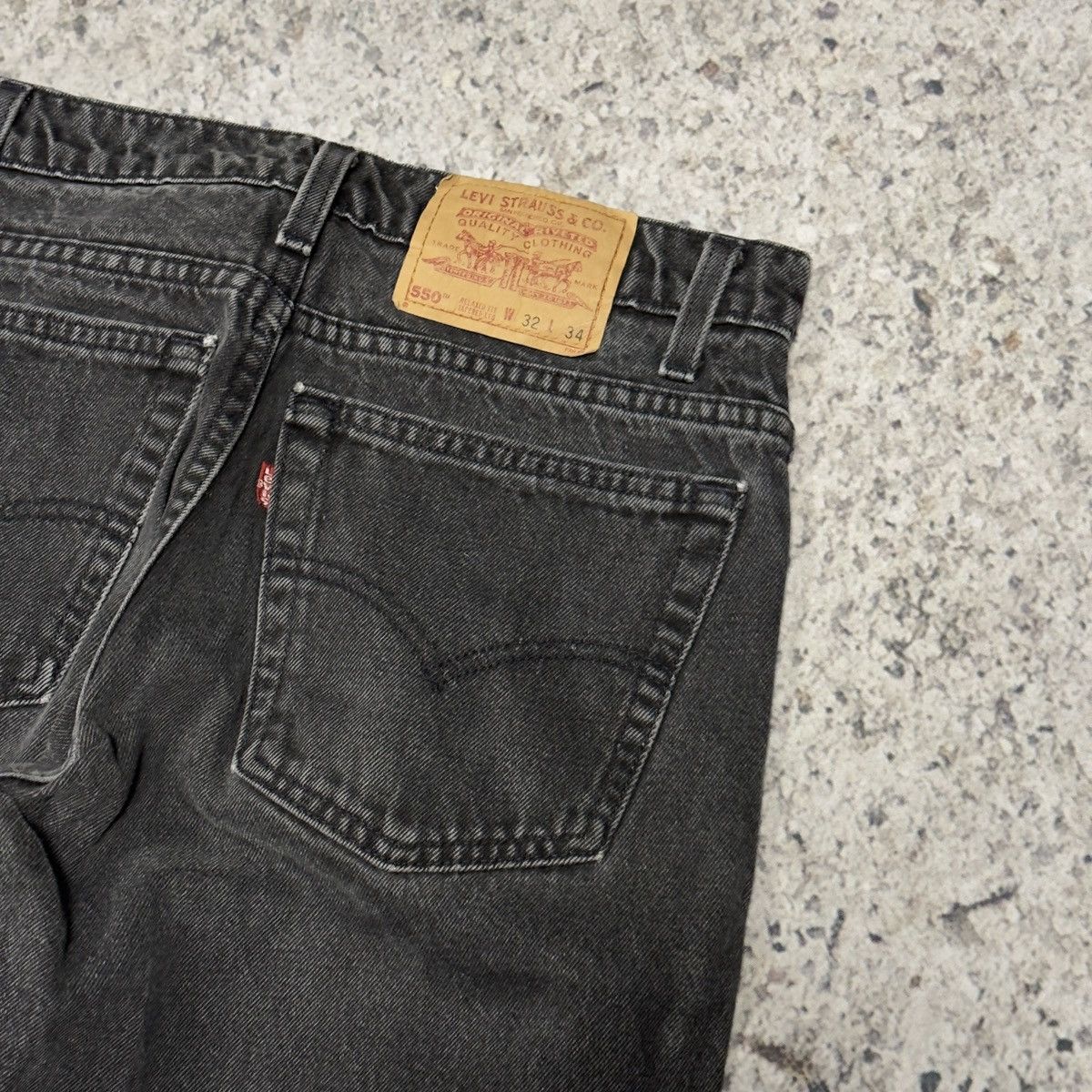 Levi's 90s Levi’s 550 Faded Black Denim ERD Grunge CDG Size US 31 - 7 Thumbnail
