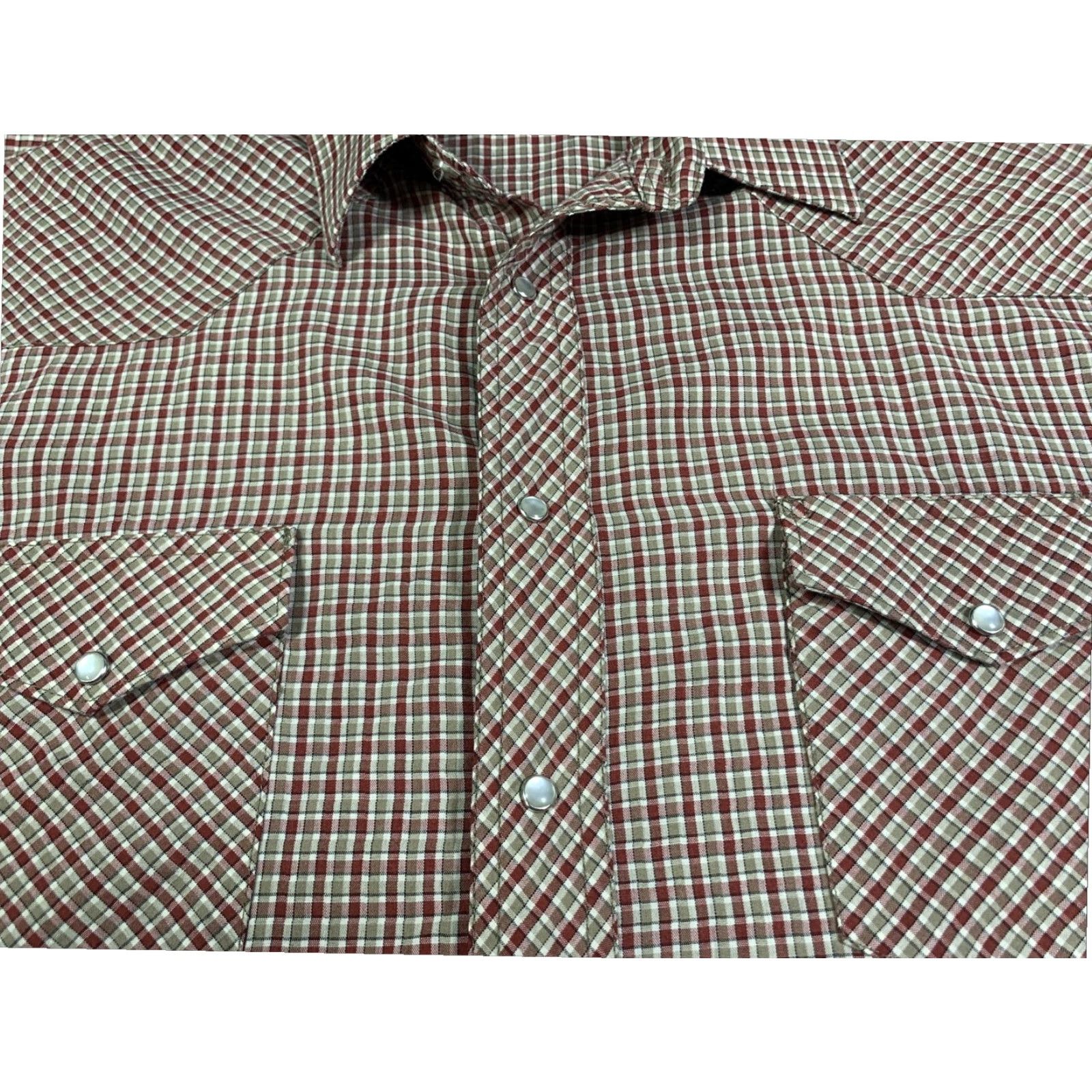 Wrangler Wrangler Western Shirt Men's XL Short Sleeve Plaid Pearl Snaps Button-Up Multicolor Size US XL / EU 56 / 4 - 3 Thumbnail