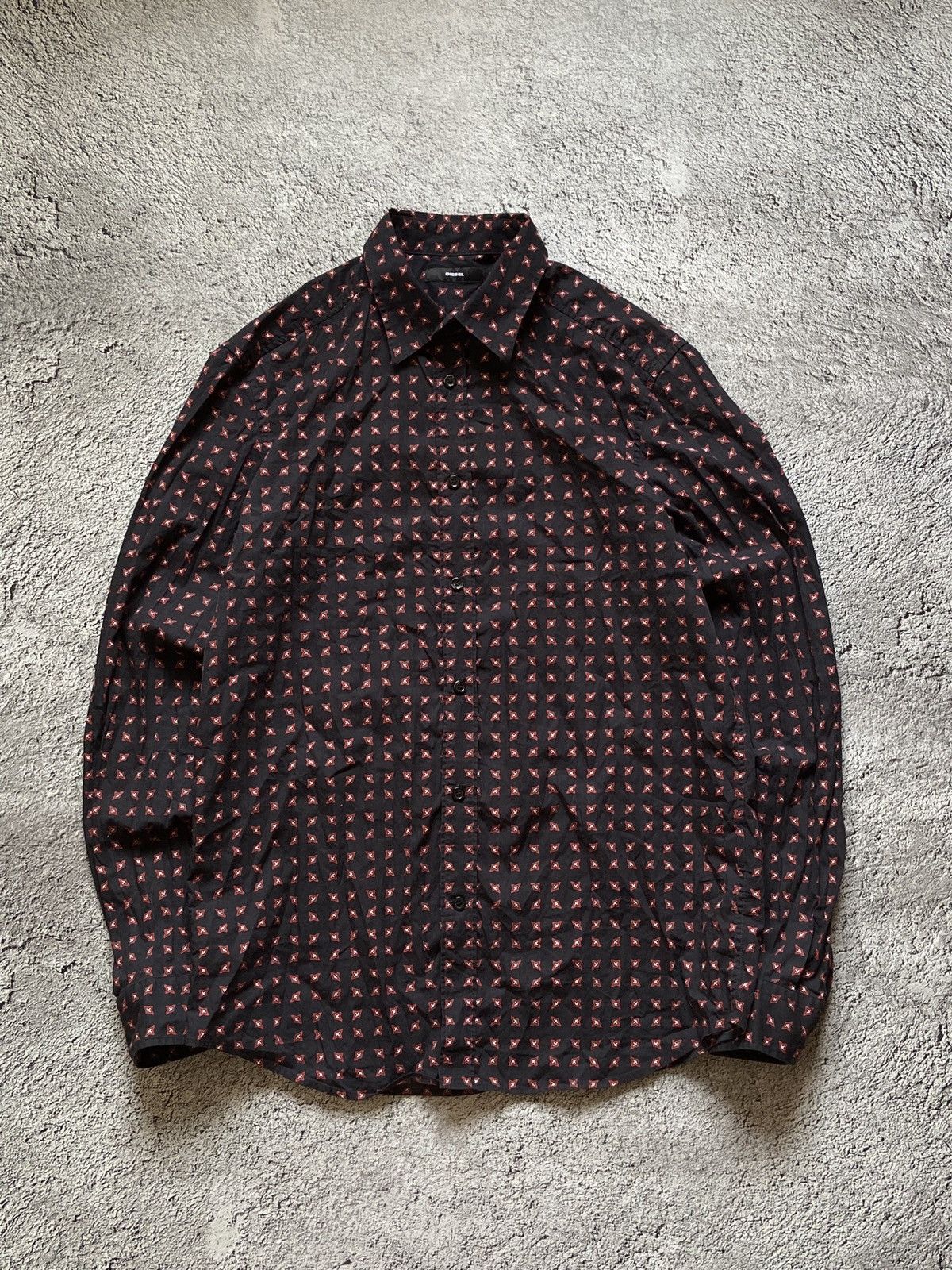 Diesel × Vintage Vintage Diesel Patterned Button Up Shirt Size US L / EU 52-54 / 3 - 1 Thumbnail