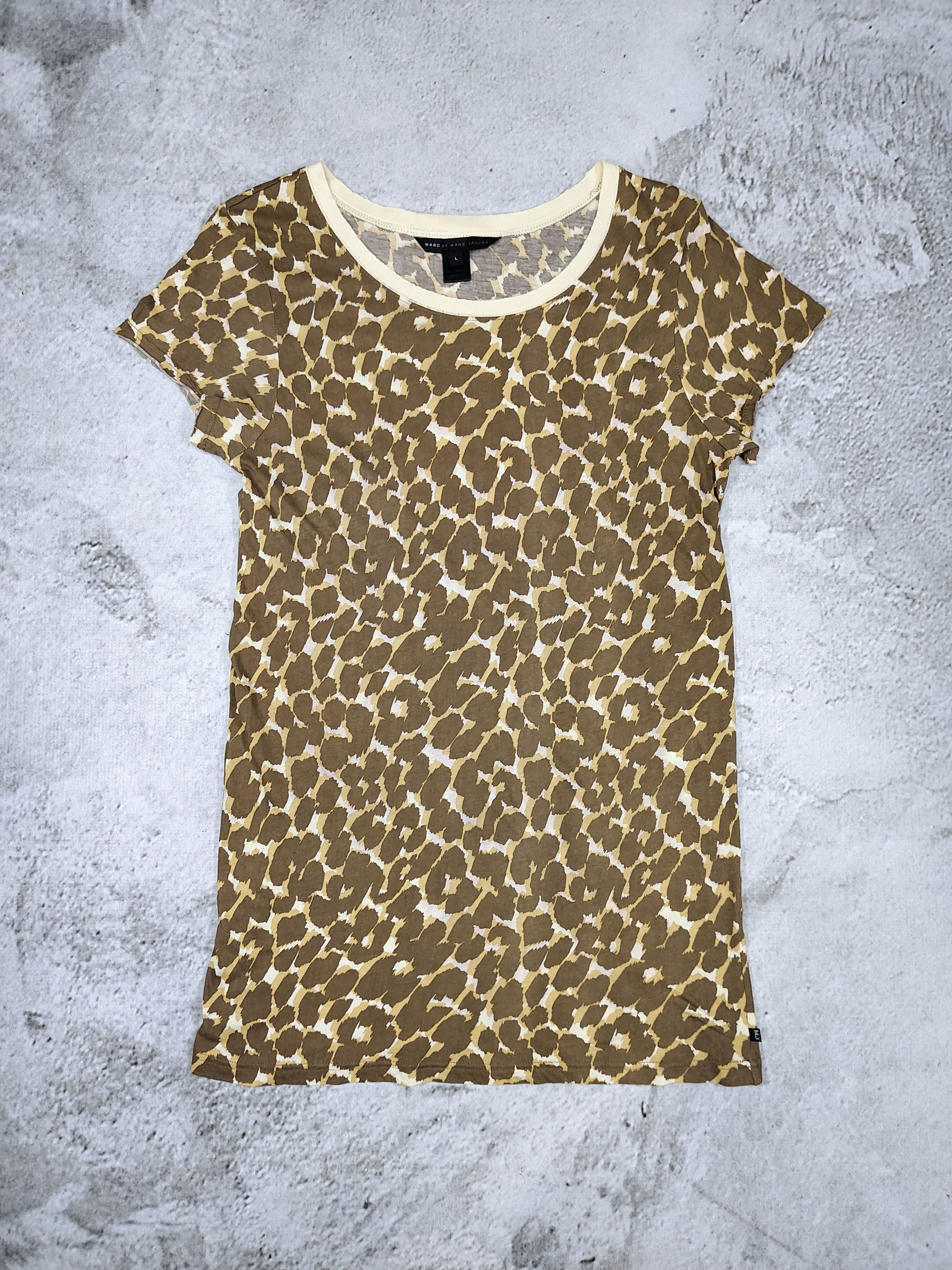Marc by Marc Jacobs 2000s M.J- Leopard Print Glam Indie Sleaze Grunge Tshirt Size L / US 10 / IT 46 - 6 Thumbnail