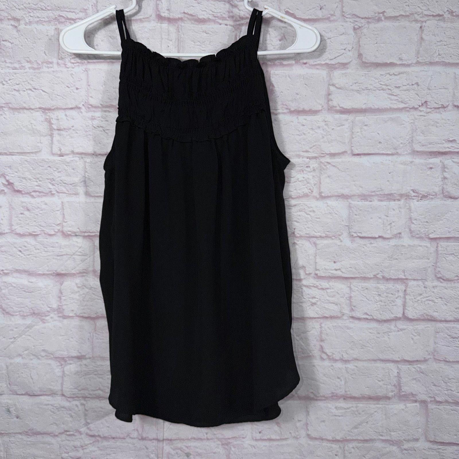 Other Maurices Black Sleeveless Smocked Tank Top - Size M Size M / US 6-8 / IT 42-44 - 1 Thumbnail