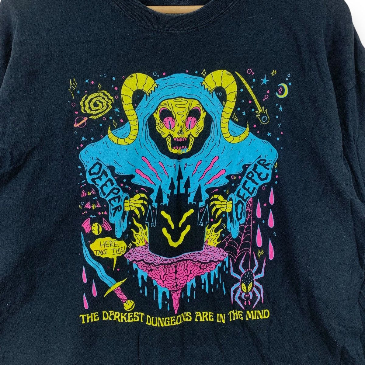 Other PSYCHEDELIC DUNGEON Graphic Long Sleeve Tee Shirt Top Size US XL / EU 56 / 4 - 2 Thumbnail