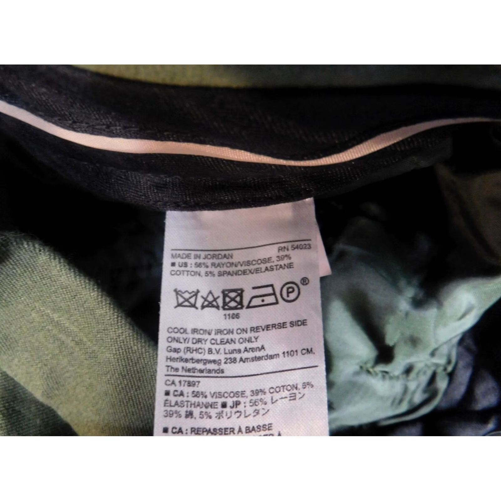 Banana Republic Banana Republic Sloan Chino Pants Womens 0P Petites Green 24in Inseam Crop StretchZipper Regular Straight Cotton Lyocell N/A Size 27" / US 4 / IT 40 - 6 Thumbnail