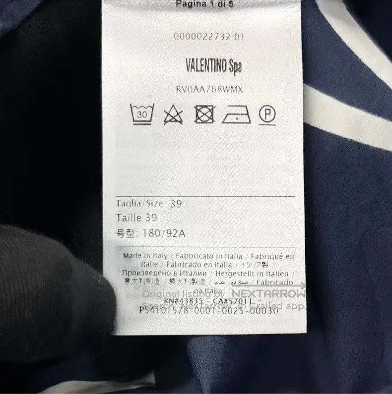 Valentino Valentino Navy Logo Print Short Sleeve Shirt. Size US L / EU 52-54 / 3 - 4 Thumbnail
