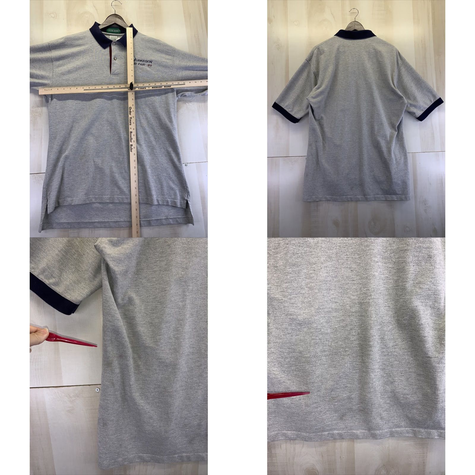 Vintage VINTAGE 1999 Outer Banks Polo Shirt Gray XL Men’s/Adults Casual Cotton Short Sleeve Size US XL / EU 56 / 4 - 8 Thumbnail