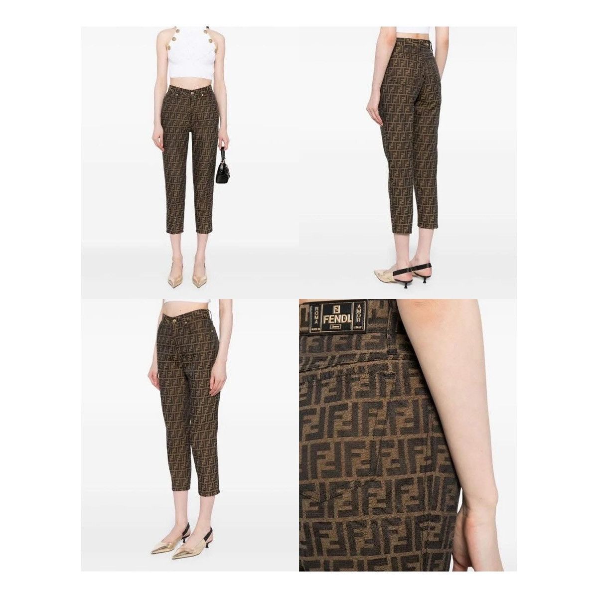 Fendi Fendi Monogram FF Pants Size 25" / US 0 / IT 36 - 1 Thumbnail