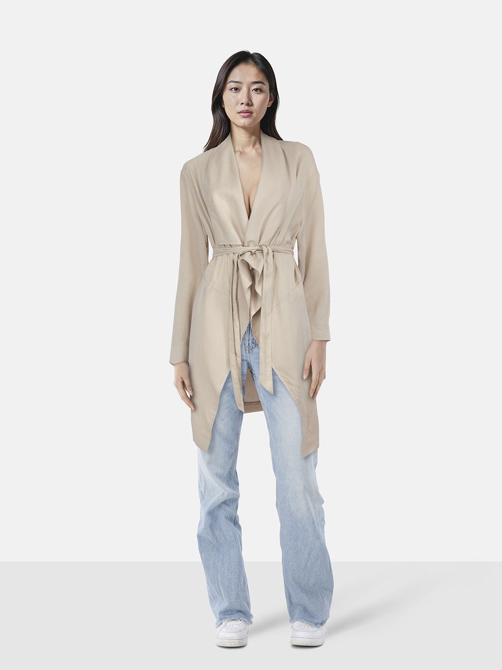 Beige Belted Elsa Coat
