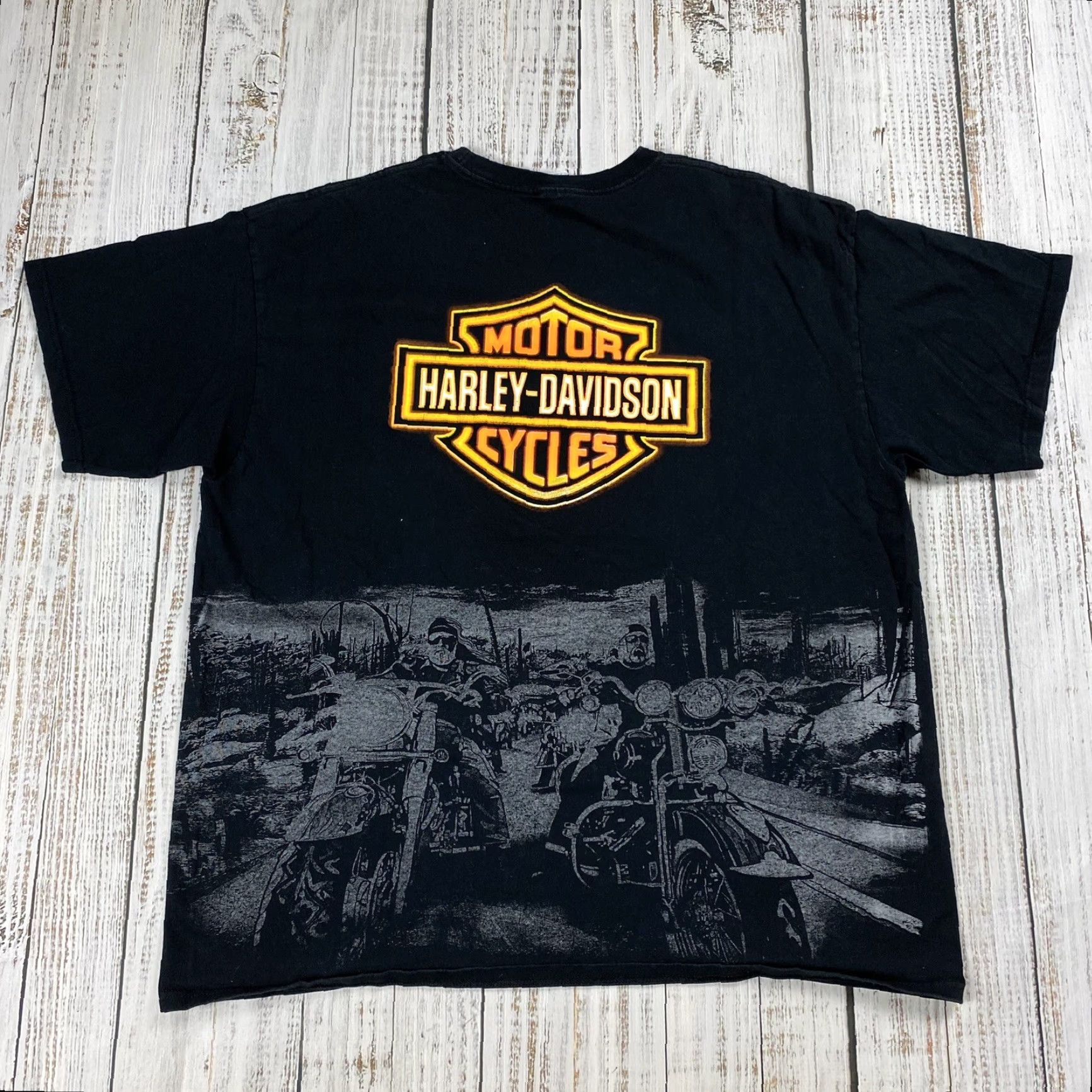 Harley Davidson VINTAGE Harley-Davidson Tijuana Baja Mens T-Shirt XXL Black Neon Sign Graphic 2XL AOP Biker HD Mexico Mens Size US XXL / EU 58 / 5 - 5 Thumbnail