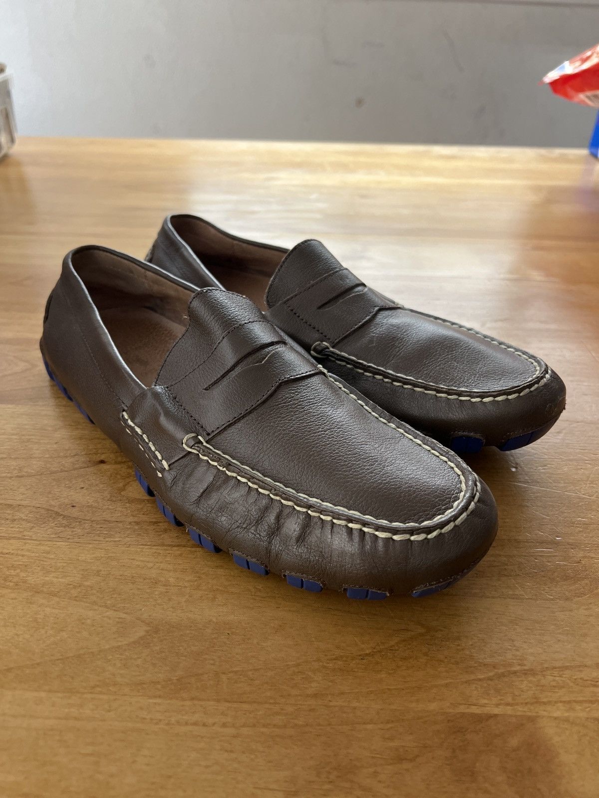 Polo Ralph Lauren × Ralph Lauren Polo Ralph Lauren Arkley Penny Brown Leather Driving Loafer Size US 10 / EU 43 - 1 Thumbnail