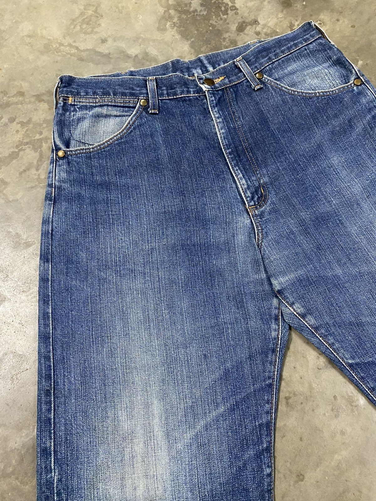 Jean × Vintage × Wrangler Vintage Wrangler Selvedge Washed Blue Distressed @271 Size US 33 - 8 Thumbnail