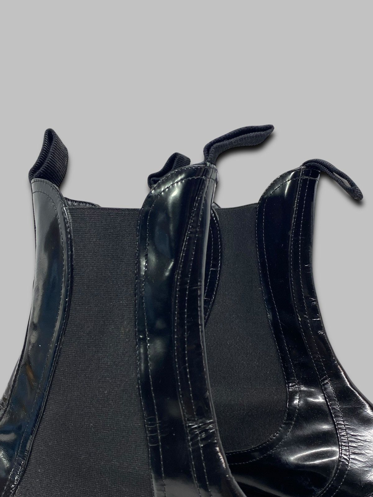 Simone Rocha Simone Rocha Patent Leather Black Boots Avant Garde Size US 12.5 / EU 45-46 - 4 Thumbnail