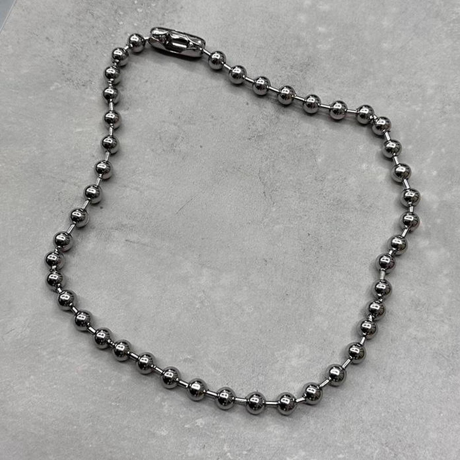 Other Y2k silver thick beaded choker WMNS Size ONE SIZE - 1 Thumbnail