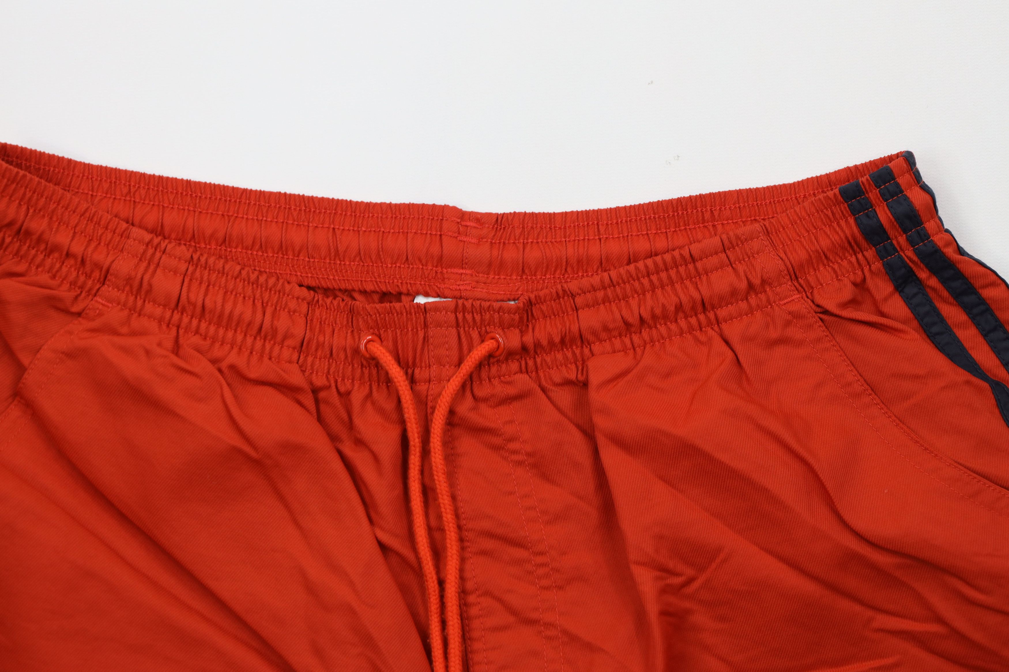 Adidas Vintage 90s Adidas Soccer Shorts Orange Striped Nylon Size US 34 / EU 50 - 2 Thumbnail