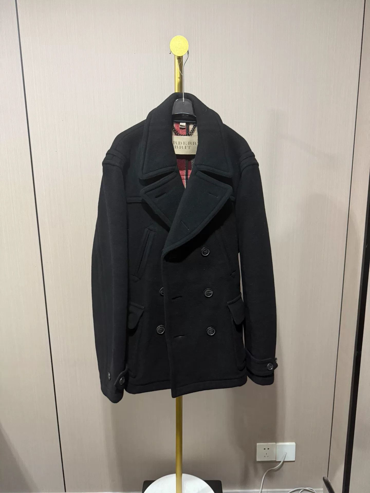 Burberry Burberry Black Wool Peacoat XL Size US XL / EU 56 / 4 - 1 Thumbnail