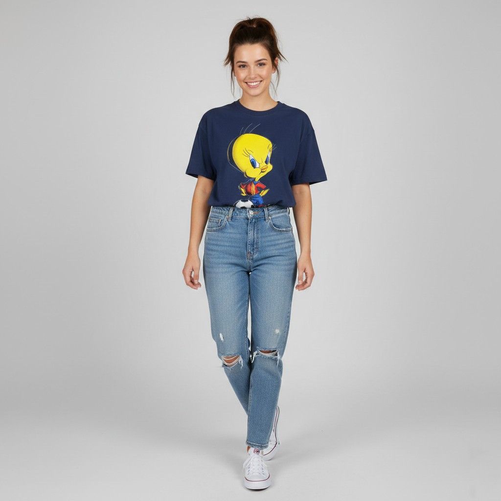 Fruit Of The Loom Fruit Of The Loom Mens L T-Shirt Navy Tweety Top 2011 Size US L / EU 52-54 / 3 - 1 Thumbnail