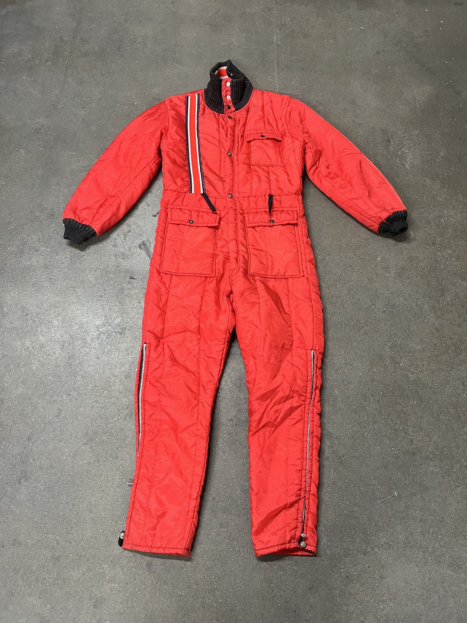 Vintage 1970s Wesetern Field One Piece Padded Coverall Snow Suit Size M