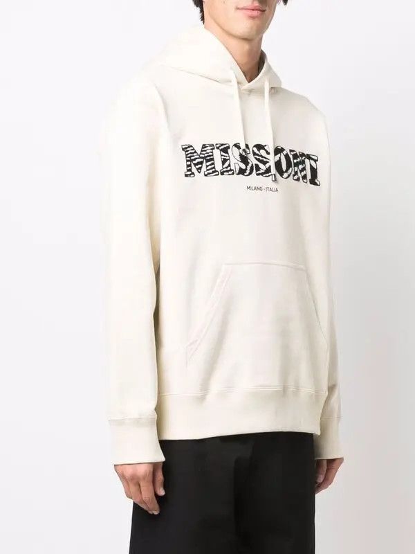 Missoni o1y0225 Logo Hoodie in Off White Size US M / EU 48-50 / 2 - 2 Thumbnail
