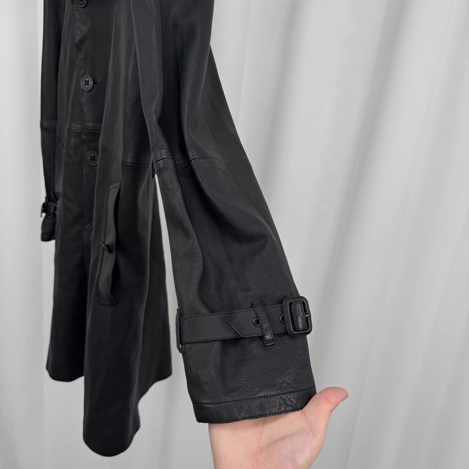 Burberry Burberry Black Lambskin Trench 48 98 New No Belt Size XL / US 12-14 / IT 48-50 - 4 Thumbnail