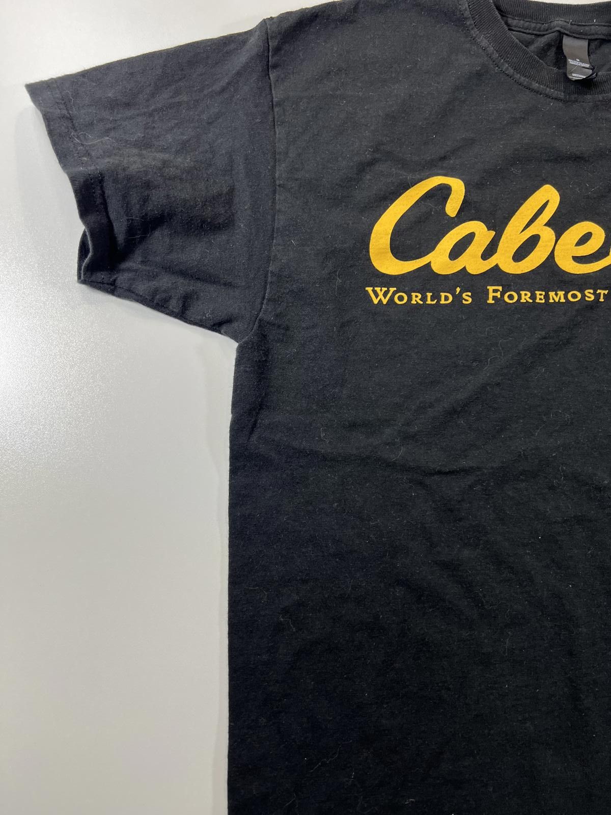 Cabelas Cabela's Black T-Shirt with Yellow Logo - Medium Size US M / EU 48-50 / 2 - 5 Thumbnail