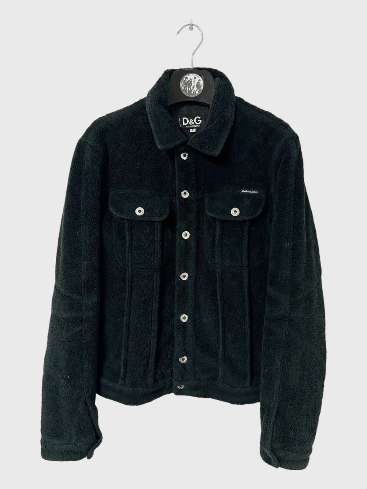 Dolce & Gabbana FW2001 Faux Shearling Trucker Jacket Size US L / EU 52-54 / 3 - 1 Thumbnail
